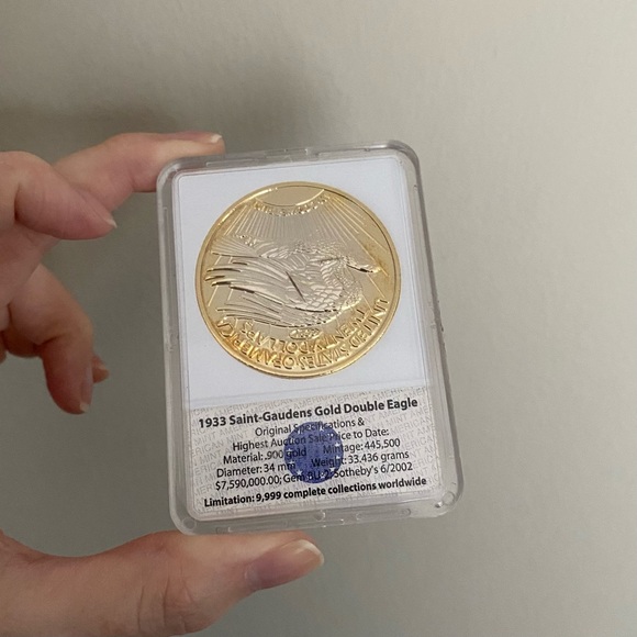 1933 Saint-Gaudens Gold Double Eagle Platinum-Accented Replica Archival Collec - Picture 13 of 16